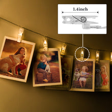 Load image into Gallery viewer, String Lights, IMAGE 7ft 20 Photo Clips LED String Lights, Fairy Twinkle Lights Battery Operated for Hanging Photos, Cards, Artwork, Ideal for Christmas, Wedding, Birthday and Parties
