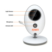 Load image into Gallery viewer, Fitnate® Wireless Video Baby Monitor with Digital Camera, Night Vision Temperature Monitoring & 2 Way Talkback System, Built-in Remote Lullabies, More Strong Signal, Larger Monitor