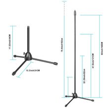 Load image into Gallery viewer, Anti-slip Tripod Condenser Microphone Stand Adjustable Height for Acoustic Isolation Shield