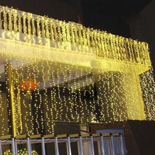 Load image into Gallery viewer, Curtain Icicle Lights, AGPtEK 3M X 3M 8 Modes Warm White Fairy String Lights for Christmas Wedding Home Garden Outdoor Window (300 LED)