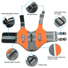 Load image into Gallery viewer, L Size Dog Life Jacket Reflective Safety Vest with Adjustable Buckles & Durable Rescue Handle Swimming Surfing Boating