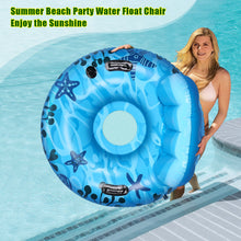Load image into Gallery viewer, Inflatable Lounger Pool Float with a Rubber Handle and a Drink Holder, Soft, Durable and Portable Inflatable Pool Float Chair with Mesh Fabric for Adults and Kids (Blue)