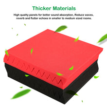 Load image into Gallery viewer, AGPtEK 12 Packs Soundproof Foams 12*12 *2 In Acoustic Foam Panels Ideal for Recording Studio TV Room Kid’s Room Office and Podcast Recording with Adhesive Tabs