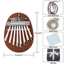 Load image into Gallery viewer, 2Pcs Acrylic Kalimba Mahogany Finger Thumb Piano 8 Keys Gifts for Kids Adults