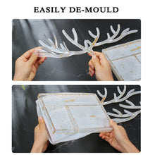 Load image into Gallery viewer, Epoxy Resin Silicone Molds Antlers Tree Branch Tray Jewelry Displayed Organizer for Necklace Earrings