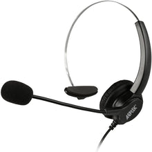 Load image into Gallery viewer, AGPtEK Call Center Hands-Free Noise Cancelling Corded Monaural Headset with Mic Mircrophone