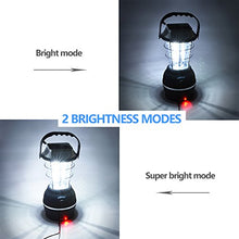 Load image into Gallery viewer, Solar Lantern, AGPtek 5 Mode Hand Crank Dynamo 36 LED Rechargeable Camping Lantern Emergency Light, Ultra Bright LED Lantern - Car Charge - Camping gear for Hiking Emergencies Hurricane Outages