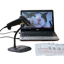 Load image into Gallery viewer, AGPtek Automatic Sensing and Scan Handheld Barcode Scanner, with Optical Laser, Long Range, Standing Bracket, for Windows, Mac, and Linux