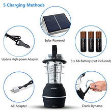Load image into Gallery viewer, Solar Lantern, AGPtek 5 Mode Hand Crank Dynamo 36 LED Rechargeable Camping Lantern Emergency Light, Ultra Bright LED Lantern - Car Charge - Camping gear for Hiking Emergencies Hurricane Outages