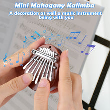 Load image into Gallery viewer, 2Pcs Acrylic Kalimba Mahogany Finger Thumb Piano 8 Keys Gifts for Kids Adults