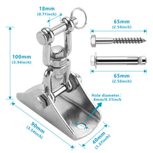 Load image into Gallery viewer, Swing Hanger Set Brackets Suspension Hook 360°Rotation for Yoga Seat Hammock Chair