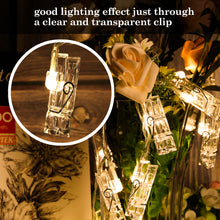 Load image into Gallery viewer, String Lights, IMAGE 7ft 20 Photo Clips LED String Lights, Fairy Twinkle Lights Battery Operated for Hanging Photos, Cards, Artwork, Ideal for Christmas, Wedding, Birthday and Parties