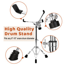 Load image into Gallery viewer, AGPtEK Drum Practice Pads with 3 Pairs of Drum Sticks and Adjustable Snare Drum Stand Double Sided Drum Pad for Beginners and Pro