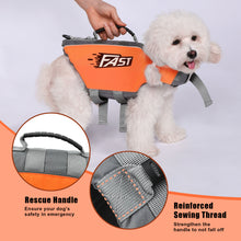 Load image into Gallery viewer, M Size Dog Life Jacket Reflective Safety Vest with Adjustable Buckles & Durable Rescue Handle Swimming Surfing Boating