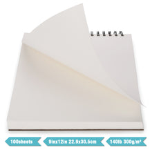 Load image into Gallery viewer, AGPtEk Watercolor Paper Pad 9 * 12 inches 35 Sheets Acid Free Great for Watercolor Painting and Wet Media