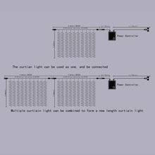 Load image into Gallery viewer, AGPtek 6Mx3M Linkable Fairy Curtain Lights Strings Connectable Lights 8 Lighting Modes