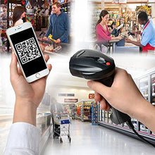 Load image into Gallery viewer, 2D QR Barcode Scanner, AGPtEK Handheld Wired USB barcode Imager with USB Cable & Port for PC and Mac -- can read barcodes on your PC screen or phone screen directly