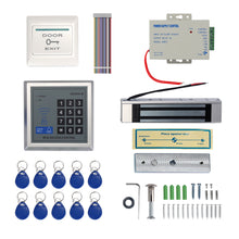 Load image into Gallery viewer, RFID Door Access Control System Kit 350LB Electric Magnetic Lock + Power Supply + Entry Keypad + 10 Key Fobs