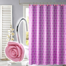 Load image into Gallery viewer, AGPtek® 12 PCS Fashion Decorative Home Rose Shower Curtain Hooks For Interior decoration, Soldering Iron, Pink