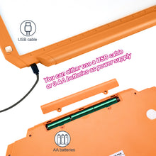 Load image into Gallery viewer, Orange A4 Led Tracing Light Pad Box Dimmable Brightness Drawing Sketching Animation