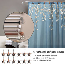 Load image into Gallery viewer, 12Pcs Anti-rust Star Decorative Shower Curtain Hooks