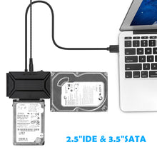 Load image into Gallery viewer, USB 3.0 to 2.5'' 3.5" IDE SATA Converter IDE/SAT/SSD/ HDD Adapter Hard Drive 4TB
