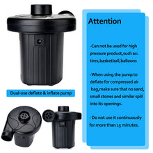 Load image into Gallery viewer, Electric Air Pump For Swimming Ring Inflatable Boat Paddling Pool Fast Deflator