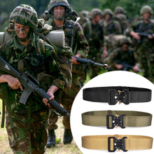 Load image into Gallery viewer, Men's Tactical Belt, Odoland 1.7"/4.3cm Adjustable Heavy Duty Nylon Webbing Army Solider, Quick Release Military Belt Utility Riggers Belt for Police, Security, Law Enforcement & Outdoor ( Length: 49") - 3 Colors