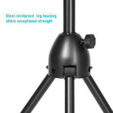 Load image into Gallery viewer, Anti-slip Tripod Condenser Microphone Stand Adjustable Height for Acoustic Isolation Shield
