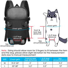 Load image into Gallery viewer, Ownpets Legs Out Front Dog Carrier, Hands-Free Adjustable Pet Carrier Backpack for Small Medium Cat Puppy Doggie (Large)