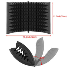 Load image into Gallery viewer, AGPTEK Studio Microphone Foam Shield Soundproofing Acoustic Panel Mic Booth Shield Noise Deadening Absorbing (L(13"*8.3"))