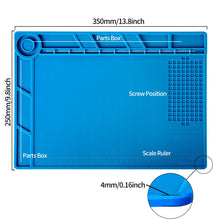Load image into Gallery viewer, 13.8" * 9.8" Magnetic Soldering Silicone Heat Insulation Mat for BGA Iron Gun Workbench Cell Phone