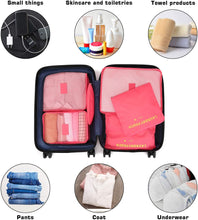 Load image into Gallery viewer, FITNATE 6 Packs Compression Packing Cubes for Travel, Tough and Durable, (watermelon red)