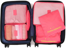 Load image into Gallery viewer, FITNATE 6 Packs Compression Packing Cubes for Travel, Tough and Durable, (watermelon red)