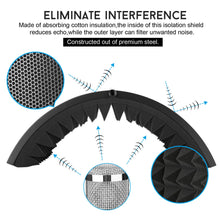 Load image into Gallery viewer, AGPTEK Studio Microphone Foam Shield Soundproofing Acoustic Panel Mic Booth Shield Noise Deadening Absorbing (L(13"*8.3"))