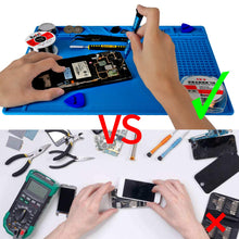Load image into Gallery viewer, 13.8" * 9.8" Magnetic Soldering Silicone Heat Insulation Mat for BGA Iron Gun Workbench Cell Phone
