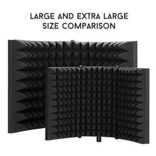 Load image into Gallery viewer, AGPTEK Studio Microphone Foam Shield Soundproofing Acoustic Panel Mic Booth Shield Noise Deadening Absorbing (L(13"*8.3"))