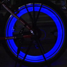 Load image into Gallery viewer, AGPtek Waterproof 6Pcs Bike Bicycle Cycling Sopke Silicone LED Light - Blue