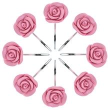 Load image into Gallery viewer, AGPtek® 12 PCS Fashion Decorative Home Rose Shower Curtain Hooks For Interior decoration, Soldering Iron, Pink