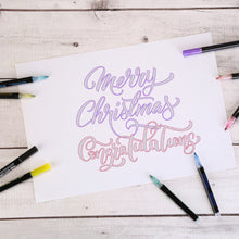 Load image into Gallery viewer, AGPtEK 12 Colors Double Line Outline Pens Metallic Self-Outline Pen Markers for Greeting Cards Craft Projects Scrapbooks