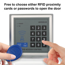 Load image into Gallery viewer, RFID Door Access Control System Kit 350LB Electric Magnetic Lock + Power Supply + Entry Keypad + 10 Key Fobs
