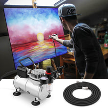 Load image into Gallery viewer, Airbrush Compressor Kit with 6FT Air Hose and Airbrush Holder
