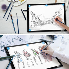 Load image into Gallery viewer, A3 Light Pad, IMAGE A3 LED Tracing Pad Ultra-Thin Drawing Pad Adjustable Brightness, USB Powered with Physical Buttons, A3 LED Light Pad for Diamond Painting, Sketching, Animation, Stenciling and X-ray Viewing