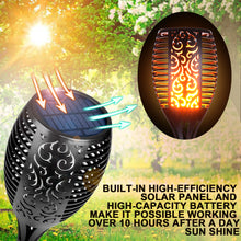 Load image into Gallery viewer, 2pcs Solar torches Lights, Landscape Lighting Waterproof LED Flickering Dancing Flames , solar powered for Outdoor Decorations Garden Patio Backyard Pathway Dusk to Dawn Auto On/Off