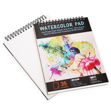 Load image into Gallery viewer, AGPtEk Watercolor Paper Pad 9 * 12 inches 35 Sheets Acid Free Great for Watercolor Painting and Wet Media