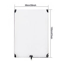 Load image into Gallery viewer, Nicam 35inchx47inch/ 90x120 CM 5-in-1Photo Studio Reversible Gold/Silver & Black/White and Translucent Fabric Panel Light Reflector with Mounting Bracket and Carrying Bag
