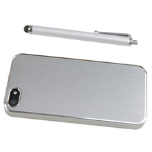 Load image into Gallery viewer, Silver Luxury Brushed Metal Aluminum Chrome Hard Case For iPhone 5