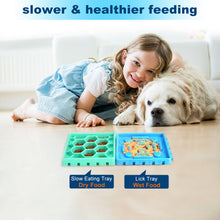 Load image into Gallery viewer, 4Pcs Pet Slow Feeder Tray Set Anti-Slip Slow Eating Dog Feeder Trays & Licking Trays Ideal for Pet Anxiety Relief