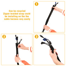 Load image into Gallery viewer, 6 Packs Cable Sleeve Wrap Cover Organization Management Zipper TV Computer Home Electronics