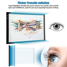 Load image into Gallery viewer, A3 Light Pad, IMAGE A3 LED Tracing Pad Ultra-Thin Drawing Pad Adjustable Brightness, USB Powered with Physical Buttons, A3 LED Light Pad for Diamond Painting, Sketching, Animation, Stenciling and X-ray Viewing
